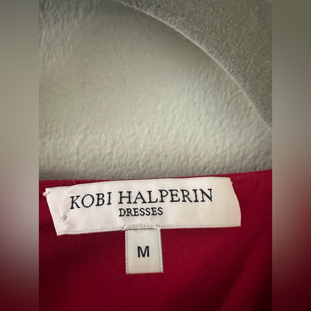 Kobi Halperin Dresses Cascade Ruffle Long Sleeve Party Cocktail Dress Red Sz M - Picture 7 of 9